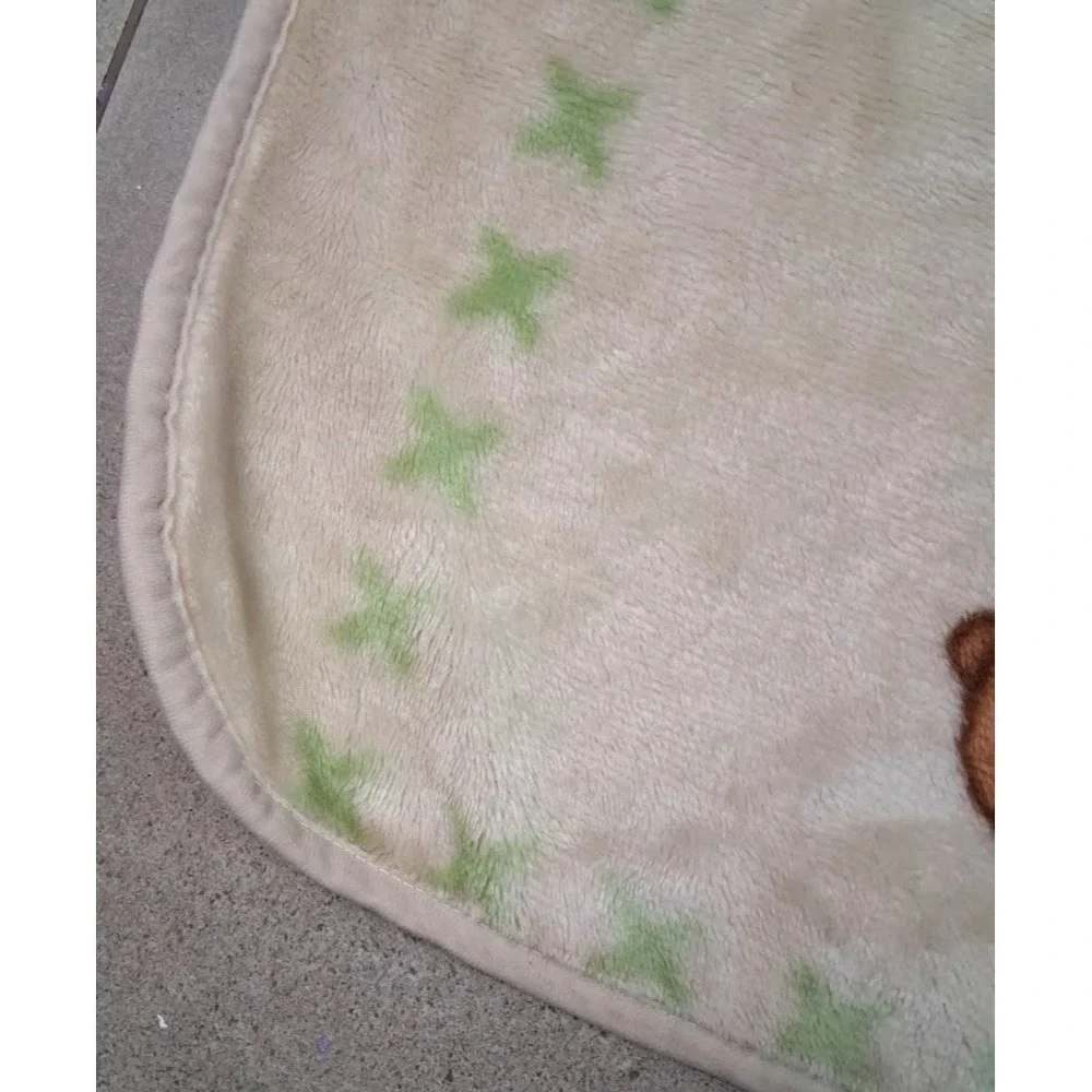 Disney Winnie The Pooh Tigger Baby Blanket Beige Green X Plush 30x40 Unisex
